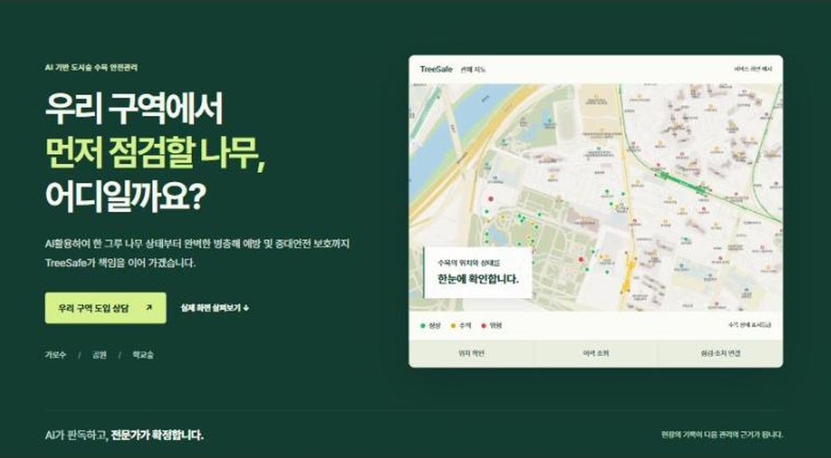 TreeSafe 서비스 화면